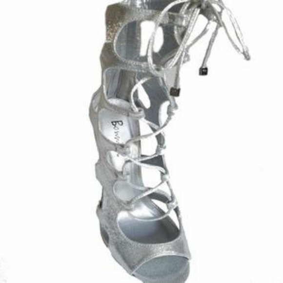Silver Pewter Gladiator Boot - Picture 3 of 4